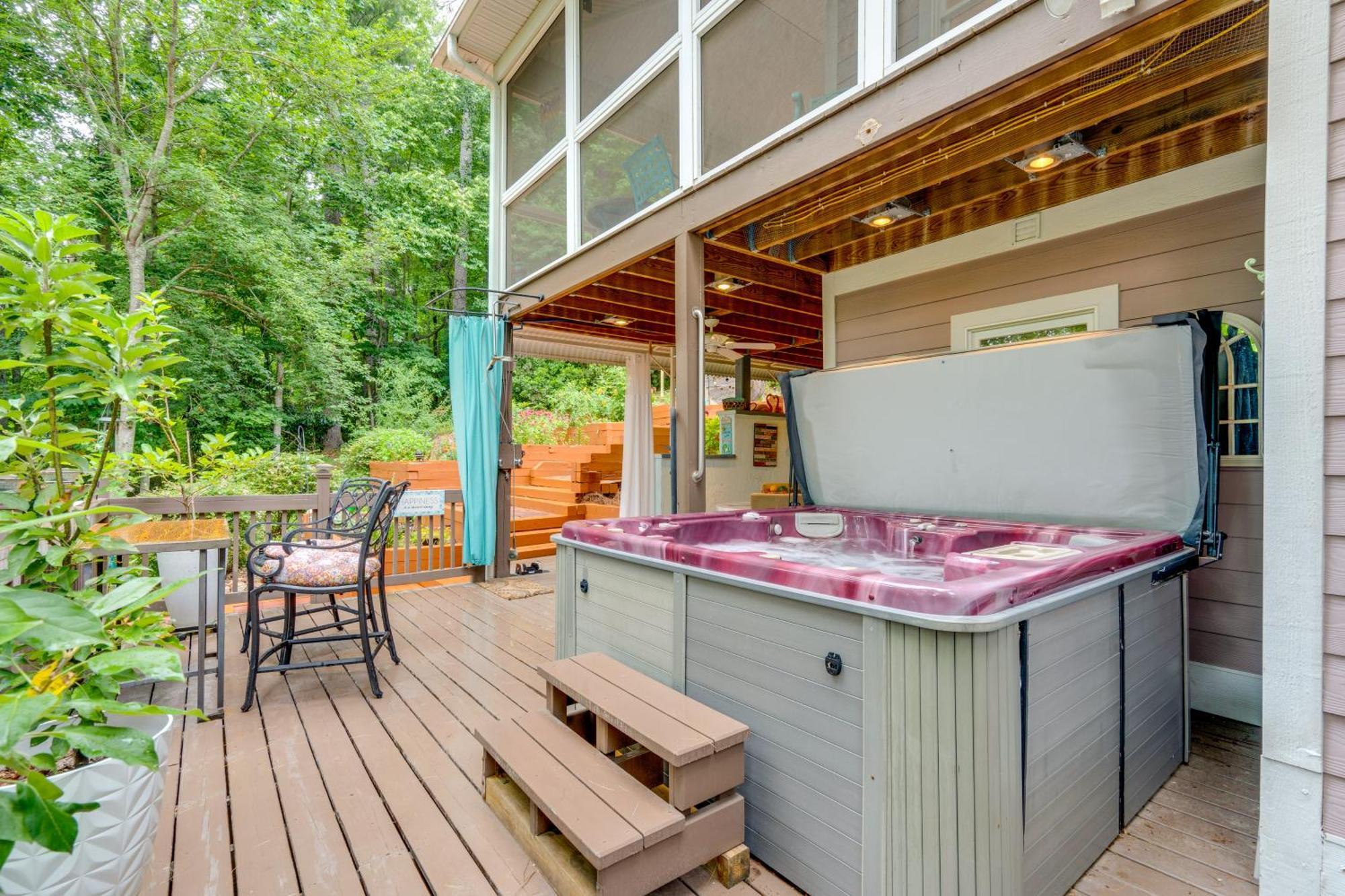 Creekside Hendersonville Haven Hot Tub And Fire Pit Eksteriør bilde
